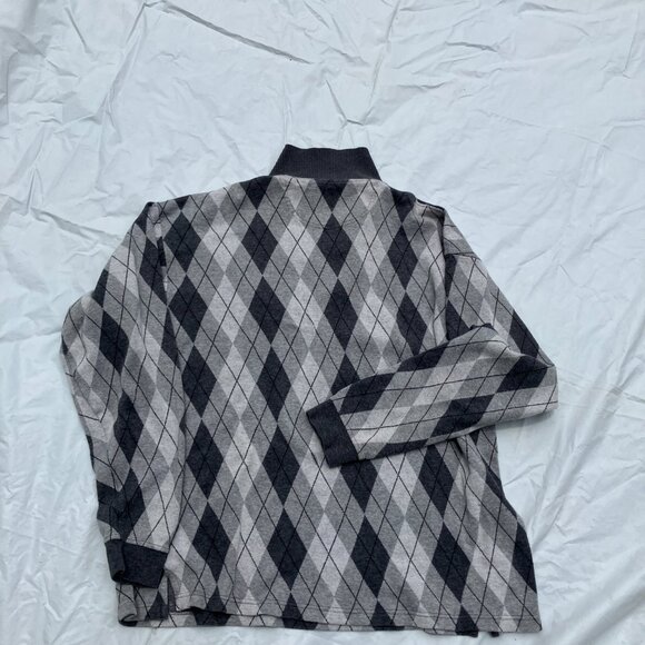 Haggar Golf Greyscale Argyle Shirt - Picture 2 of 5